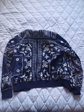 Polo Ralph Lauren Womens Jacket Floral Scalf Print Twill Bomber Patterned
