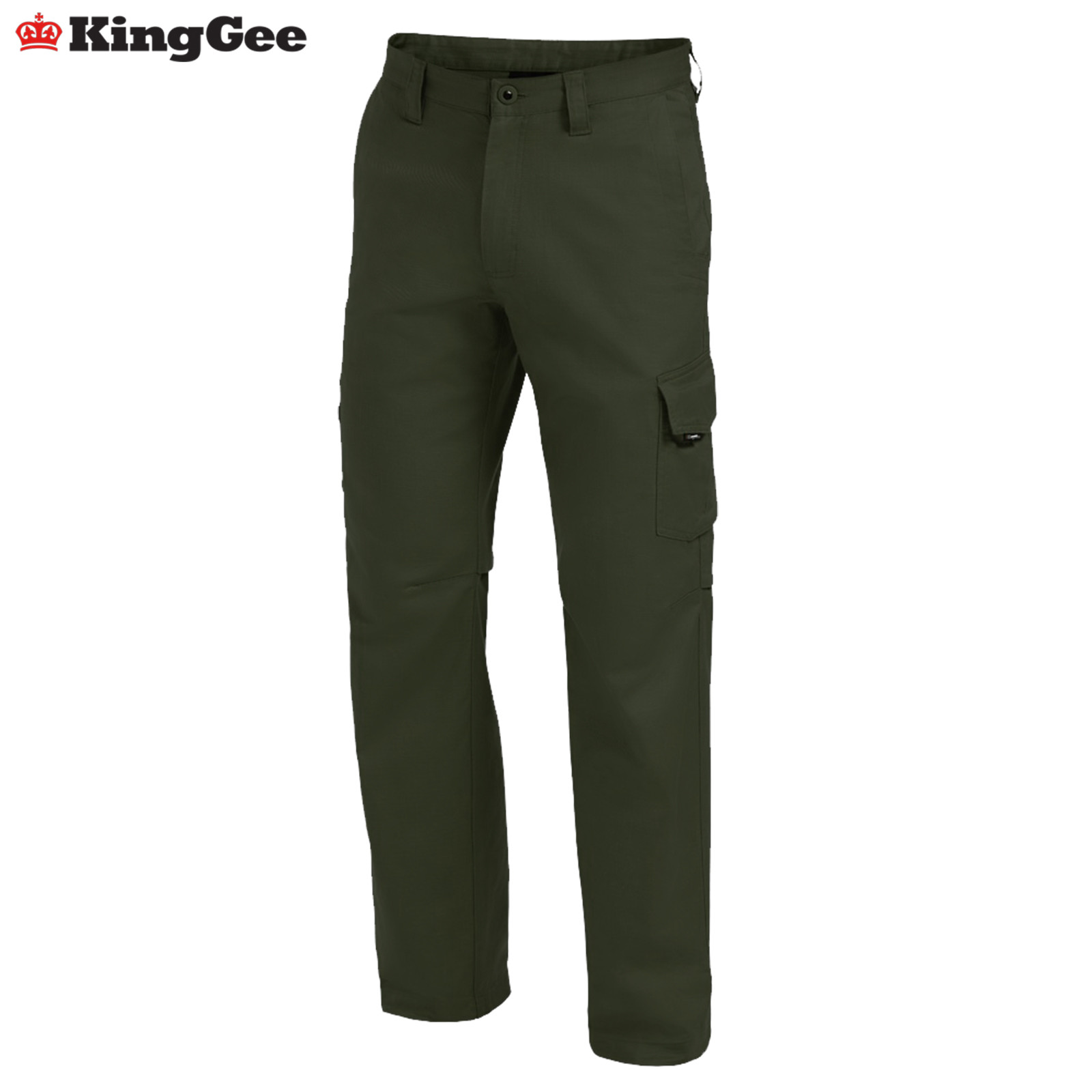 King Gee Work Pants 'Workcool 2' Cotton Ripstop Cargo Pockets Modern