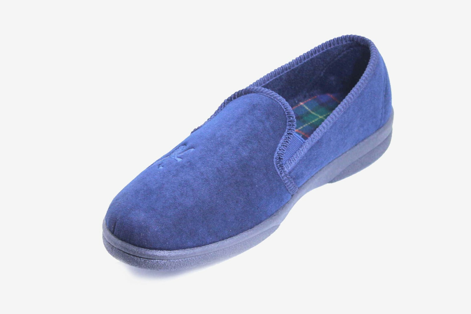 SAOLA Pantofole blu in microfibra made in Spain suola resistente Sleepers Fraser 6 taglia 14