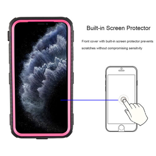 For iPhone 11 Pro 5.8" Case Built-in Screen Shockproof Hybrid / Impact Cover - Picture 22 of 25