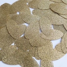 Oval Sequin 1.5" Gold Metallic Sparkle Glitter Texture Paillettes. Made in USA