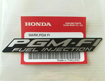 ORIGINAL Honda PGM FI FUEL INJECTION-11cm-Aufkleber-SILBER/SCHWARZ-Sticker-Logo