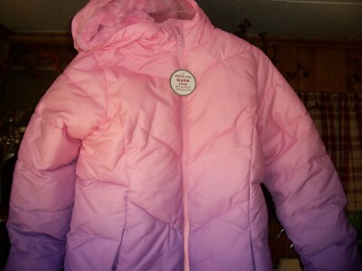 SWISS TECH GIRLS PINK PUFFER JACKET SIZE XXL 18 HOODED FRONT