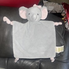 Dan Dee Elephant Lovey Pink Bow Knotted Corners Rattle