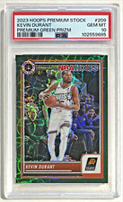 2023-24 Hoops Premium Stock Kevin Durant 8/8 Premium Green Scope Prizm PSA 10