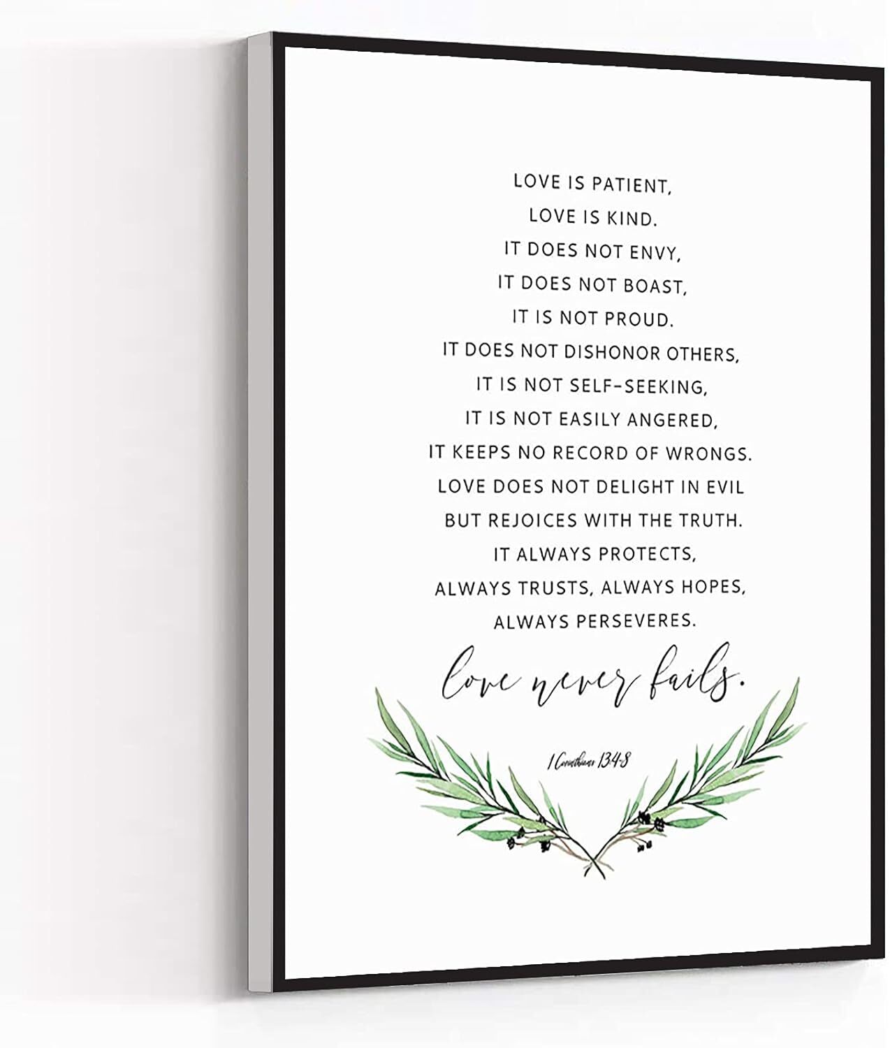 Canvas Wall Art Modern Art Print 1 Corinthians 13 4 8 Love Is Patient Love Is Ki