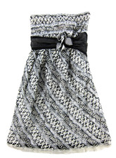 NWT Cynthia Steffe Black Ivory Sequin Lace Strapless Sheath Formal Prom Dress 6