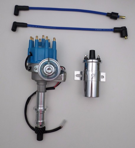 PONTIAC 301-326-350-389-400-455 BLUE Small Cap HEI Distributor+Chrome 45K Coil - 第 1/8 張圖片