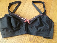 Nct Black Ebony Pink Ribbon Trim Maternity Nursing Breastfeeding Bra 36 B Nct Black Ebony Pink Ribbon Trim Maternity Nursing Breastfeeding Bra 36 B