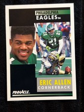 Eric Allen Philadelphia Eagles Pinnacle 1991 Football Trading Card #212 In Prote
