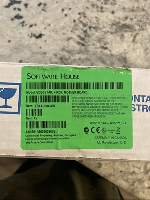 Software House ESTAR004-MB Edgestar 4-Reader Access Control Motherboard