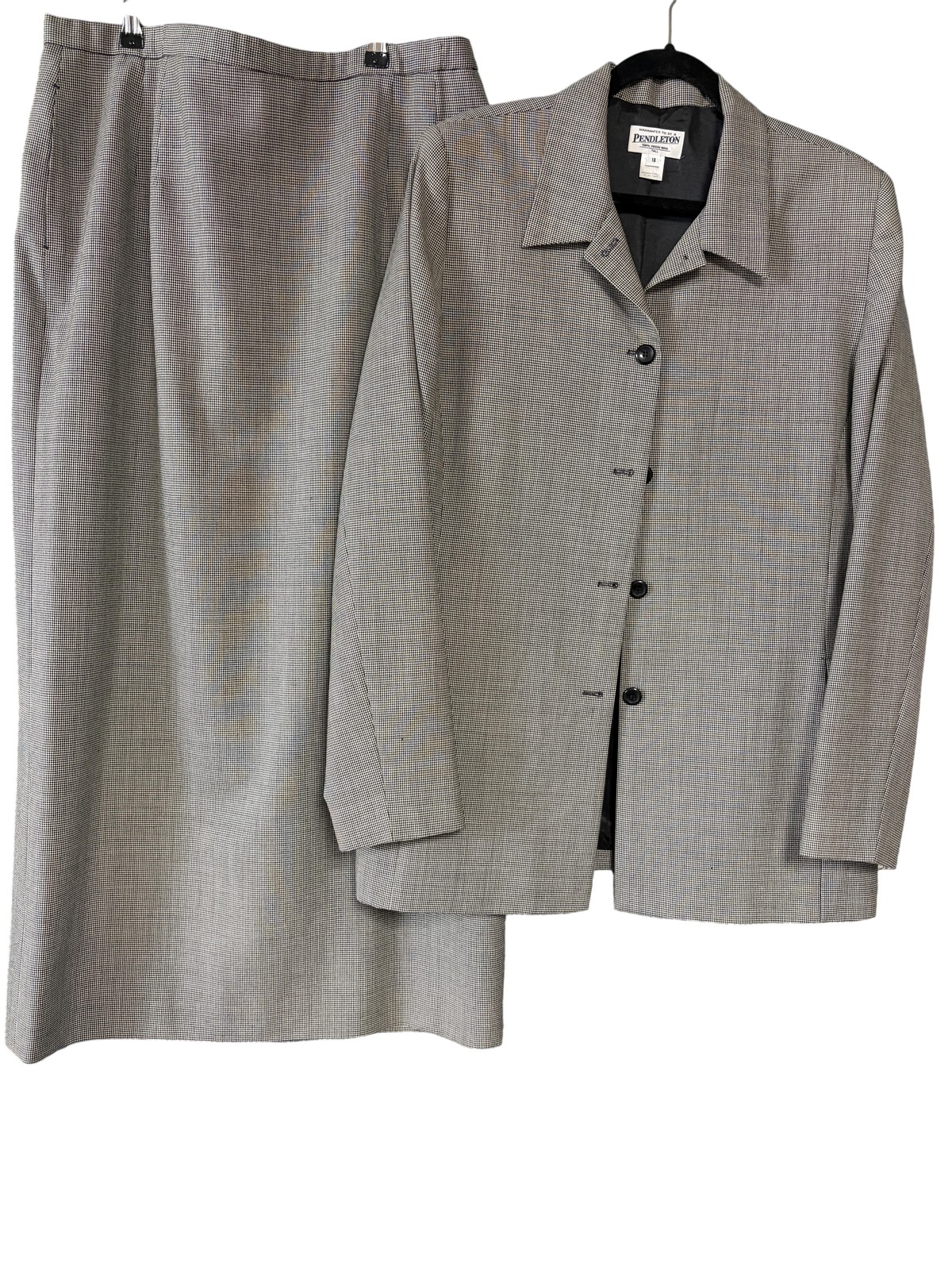 Pendleton Jacket Womens 18 Tall Gray Wool Skirt S… - image 1