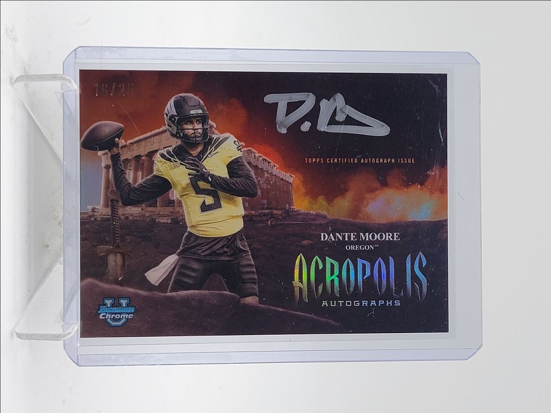 DANTE MOORE 2025 BOWMAN U CHROME ACROPOLIS ORANGE AUTO /25 Q4282
