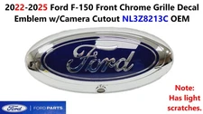 2022-2025 Ford F150 Front Chrome Grille Decal Emblem w/Camera Cutout NL3Z8213C