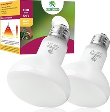 Reptile Heat Lamp Bulbs, Simulate Natural Basking 100W 2Pack, Bulb
