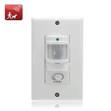 110-220VAC Wall Mounted Motion Sensor Switch With ON/OFF/Auto Mode