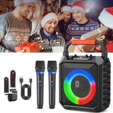 Party Karaoke Speaker with DJ Disco Light Portable Bluetooth Speaker LED Lights