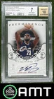 LeBron James BGS 7 Auto 10 2008-09 UD Premier 17/25 Preeminence Cavaliers 6488