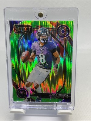 2024 Panini Select Club Lamar Jackson #227 Neon Green Shock Prizm /499 (183)