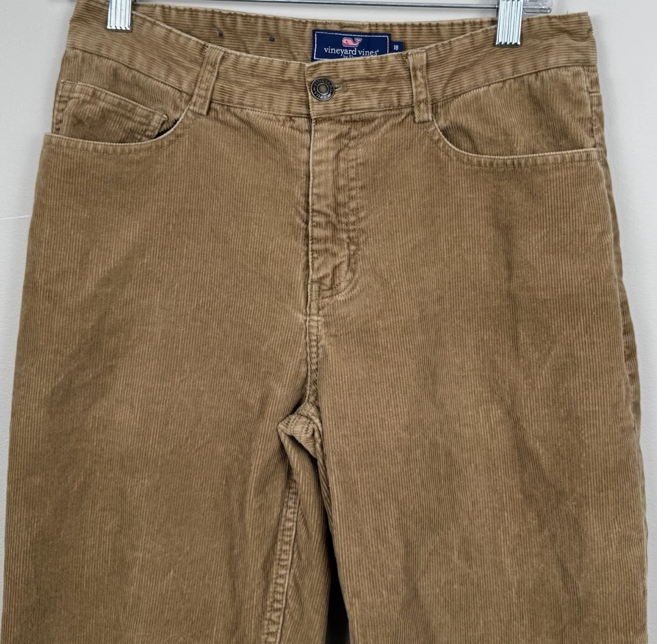 Pantalones de pana Vineyard Vines niños talla 18 calce clásico 5 bolsillos marrón 28x28 Foto 2 de 4