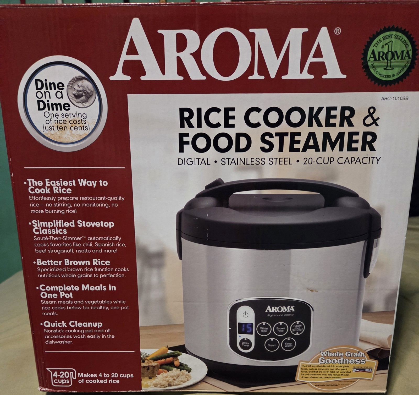 NEW Aroma Professional Rice Cooker Slow Cooker Food Steamer,