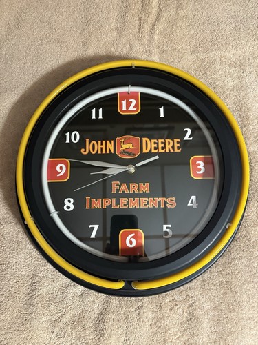 John Deere 15” Neon Wall Clock