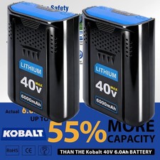 1 2PACK For Kobalt 40v MAX 6.0 Ah Extended Run Li-Ion Battery KB440-03 KB540-06