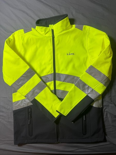Chaqueta Lidl Para Hombres Mediana M Amarilla Alta Visibilidad Ropa de Trabajo Top Personal Reflectante Seguro