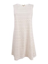 DKNY Women's Embroidered Chiffon Shift Dress