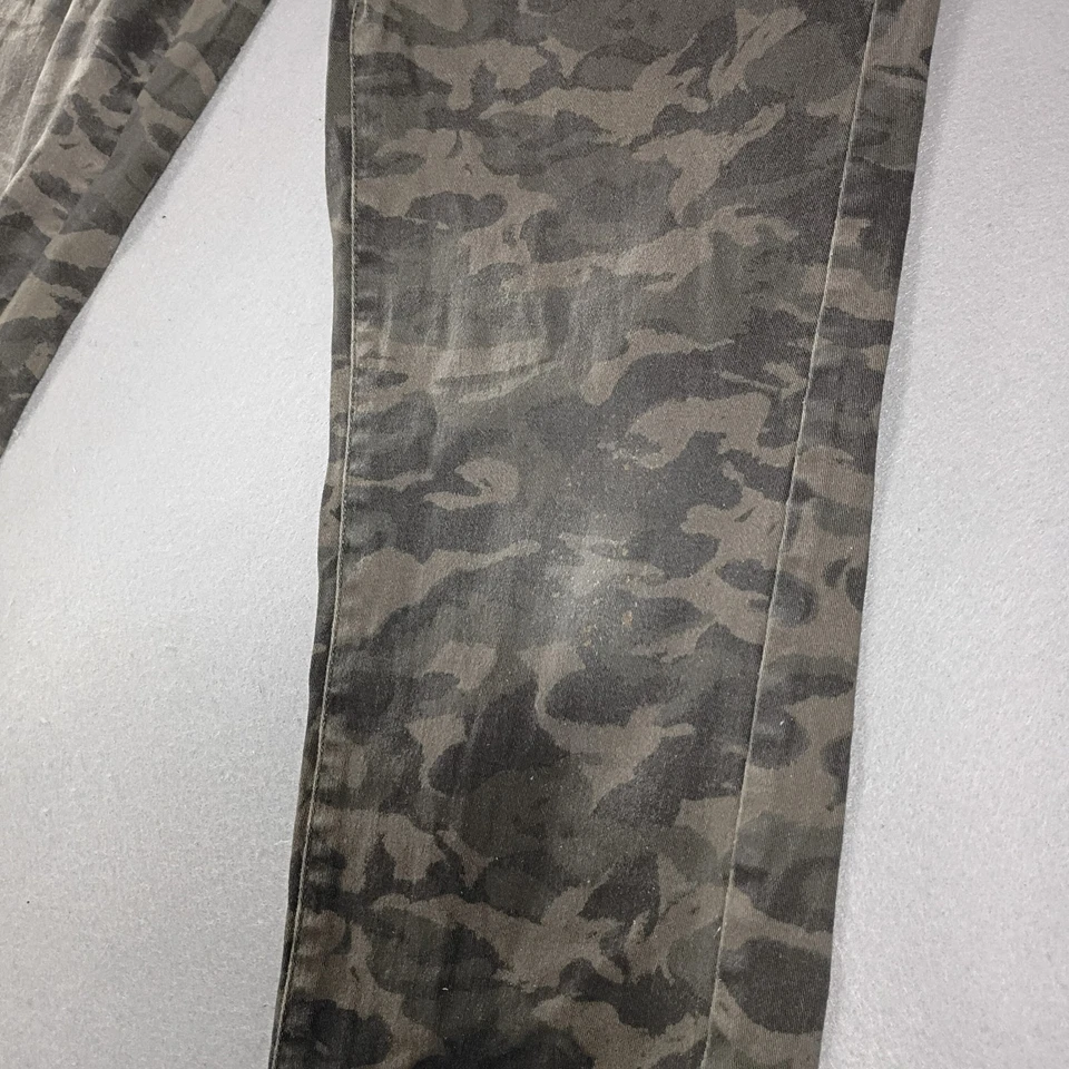 Pantalones Merona elásticos ajustados calce moderno tiro medio verde camuflaje para mujer talla 10 Foto 2 de 4