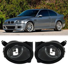 Paar Nebelscheinwerfer für BMW 3er E46 M3 Stoßstange Schwarz Klar 2001-2006