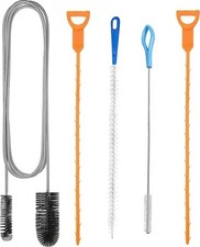 5PCS Drain Cleaner Tool Set, Outdoor and Plug Unblocker, Reusable for Bathroom,