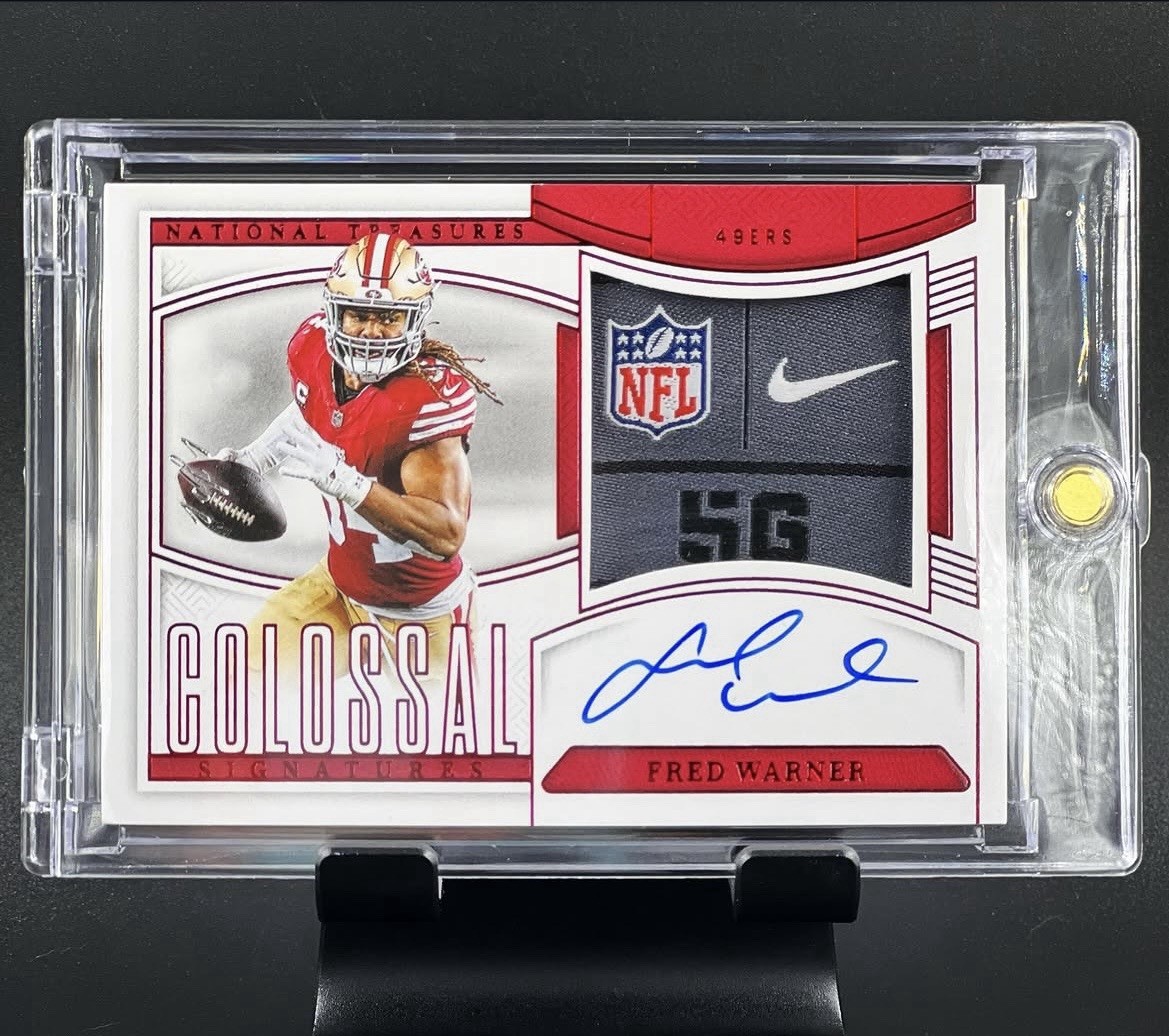 2024 Panini National Treasures Colossal Signatures Fred Warner 1/1 49ers
