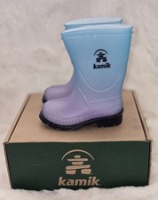 Kamik Stomp Print Turquoise Size 5 Mud Boots For Toddlers.Little Once R Fancy 2.