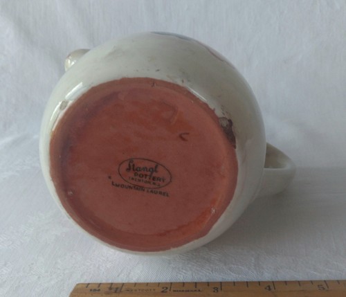 Vintage Stangl Pottery Mountain Laurel Pitcher Creamer Pink Flowers Hand Painted - Picture 10 of 11