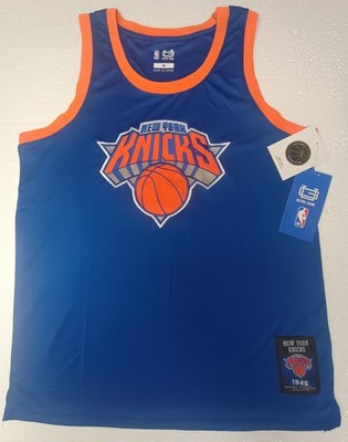 NBA New York Knicks Jalen Brunson #11 Blue Jersey NWT 1946 Patch  M L  XL  XXL