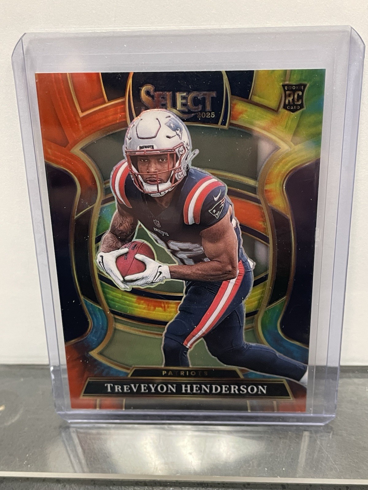 2025 Panini Select Prizm Tie Dye Treveyon Henderson RC #78 Serial /25 Patriots
