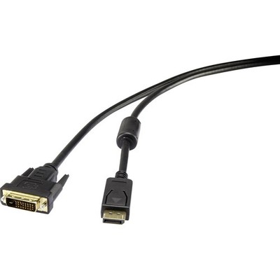 Renkforce DisplayPort / DVI Adapterkabel DisplayPort Stecker, DVI-D 24+1pol. ...