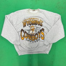 university of Wyoming cowboys grey crewneck sweatshirt VK02297