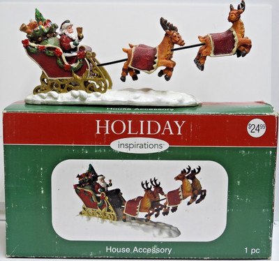 Holiday Inspirations Reindeers Can Fly Santa Sleigh Ride Christmas Decoration