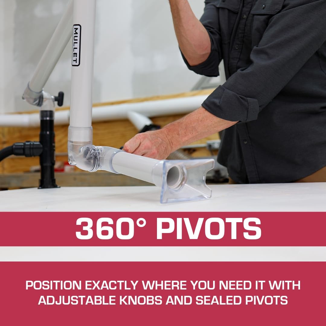 ThirdHand Dust Collection Boom Arm (Boom Arm + Workbench Mount)