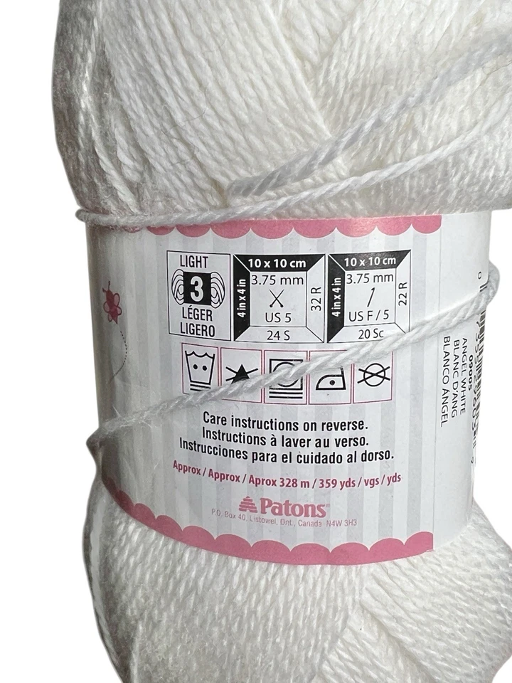 Patons BEEHIVE BABY SPORT Hilo ANGEL WHITE 3.5oz Foto 2 de 4