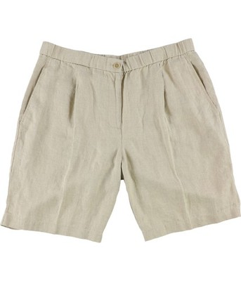 Eileen Fisher Womens Easy Fit Casual Walking Shorts, Beige, Large