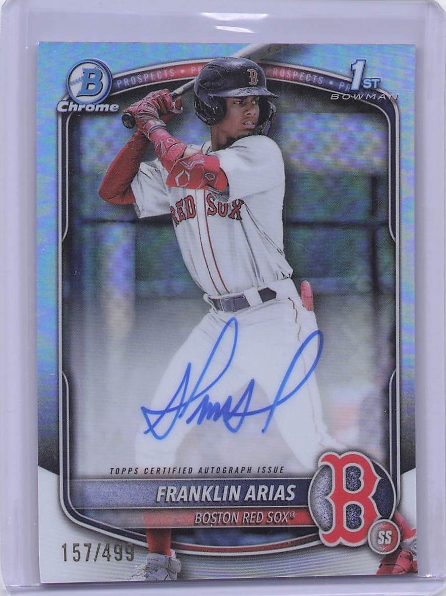 2025 Bowman Chrome 1st Refractor Auto Autograph Franklin Arias #/499 Red Sox