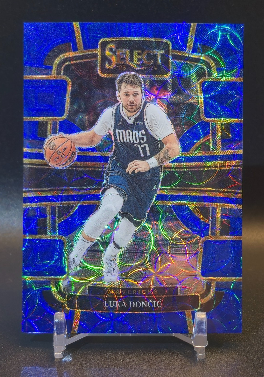 LUKA DONCIC 2023-24 Panini Select Concourse BLUE SCOPE PRIZM 249/249 Bookend