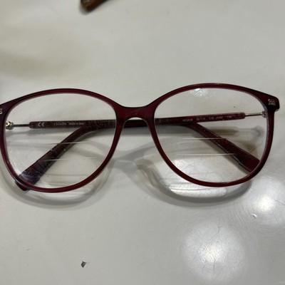 Escada Eyeglasses Womens Red VESA26 0V64 Cat Eye Italy 54-16-135