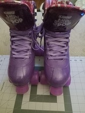 Crazy Skates Glitter Pop Girls Purple And Pink Adjustable Medium Sizes 3-6M