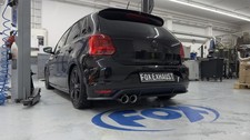 FOX Sportauspuff Komplettanlage ab Kat. 2x90 scharf für VW Polo 6R Benzin Diesel