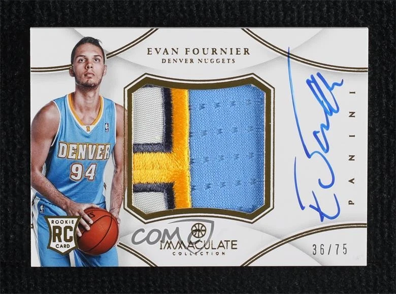 Evan Fournier Basketball Autographed Sports Trading Cards