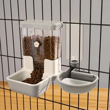 Automatic Pet Food Water Dispenser, Auto Gravity Pet Feeder Water Bottle Set ...